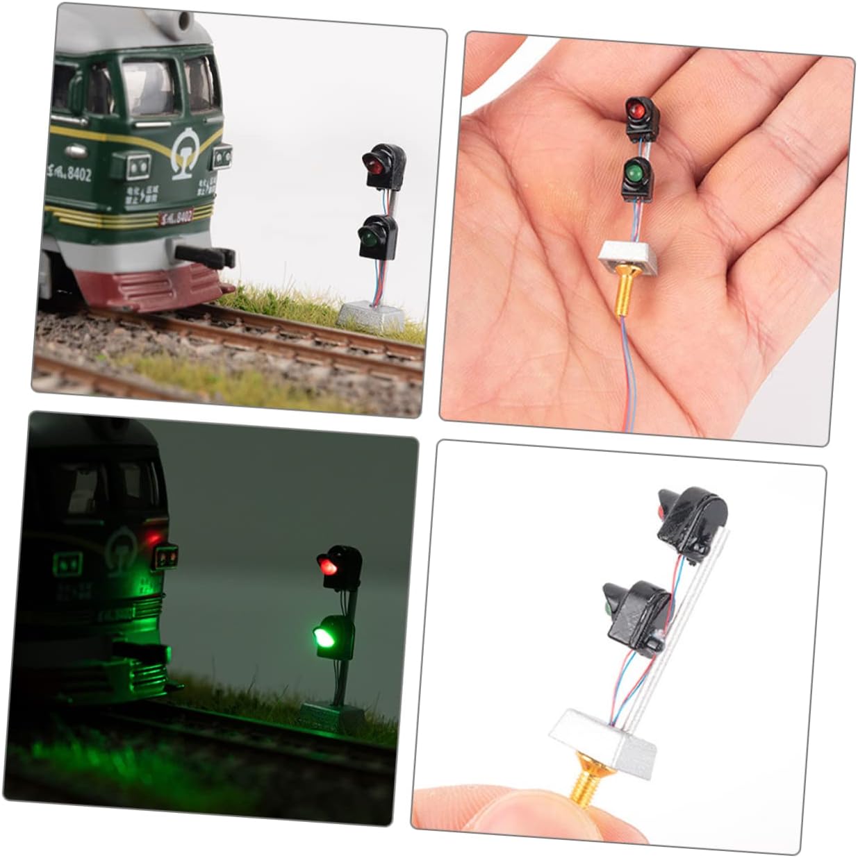 Gadpiparty 2pcs Mini Train Signal Light Model Realistic Road Light for Sand Table Decor Durable Build for DIY Projects and Microlandscape Displays