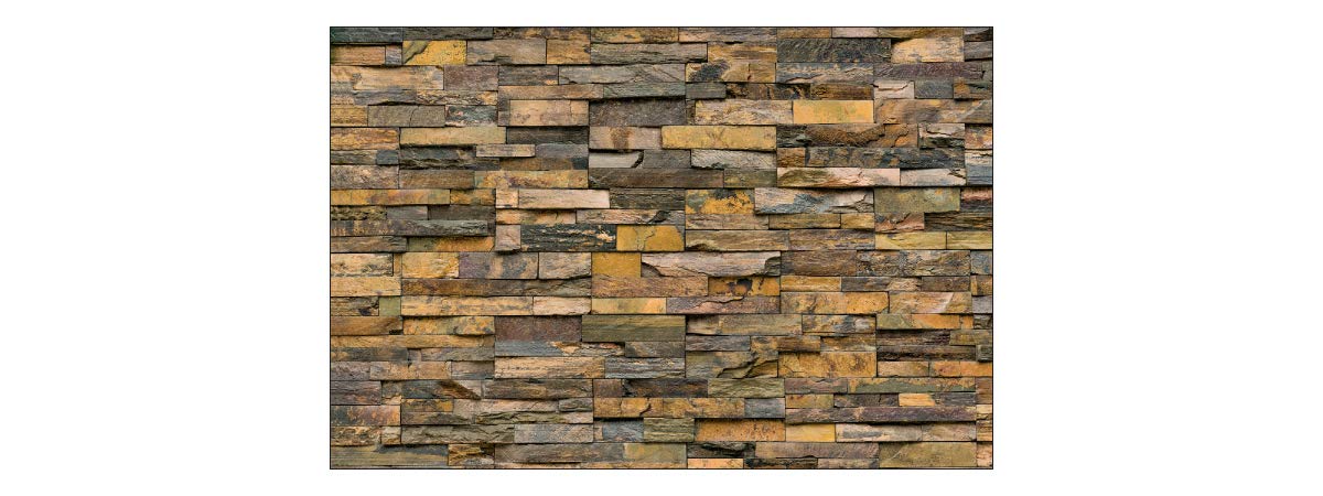 Muralo 505859485 - Papel Pintado fotográfico con Piedras Decorativas de imitación de Piedra, vellón, Multicolor, Hö. 300 x BR. 450 cm- 5 Bahnen
