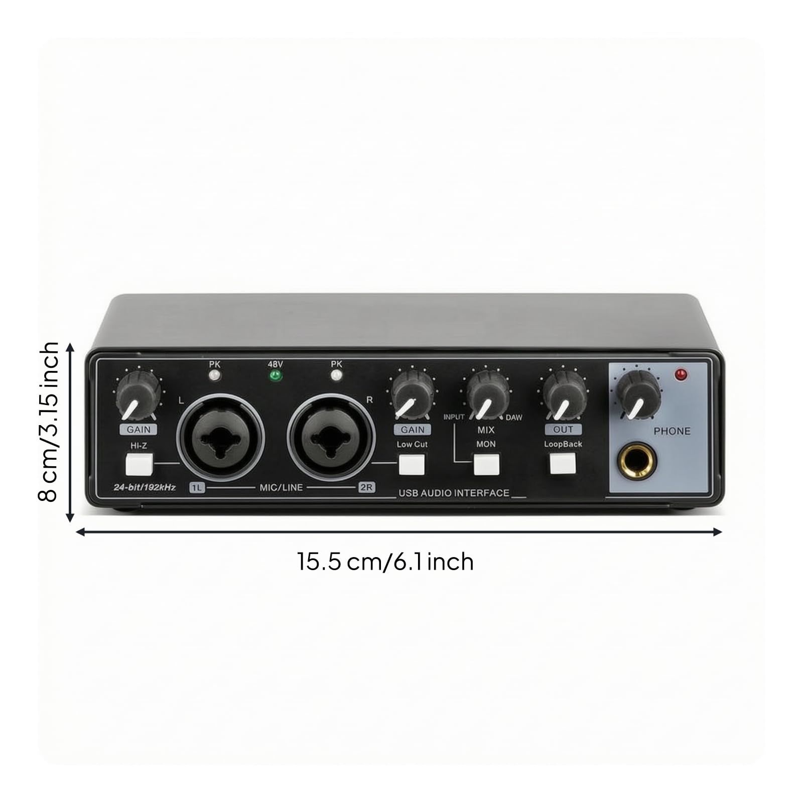 Interfaccia Audio USB a 2 Canali Interfaccia Audio Intuitivo Dispositivo per Streamer