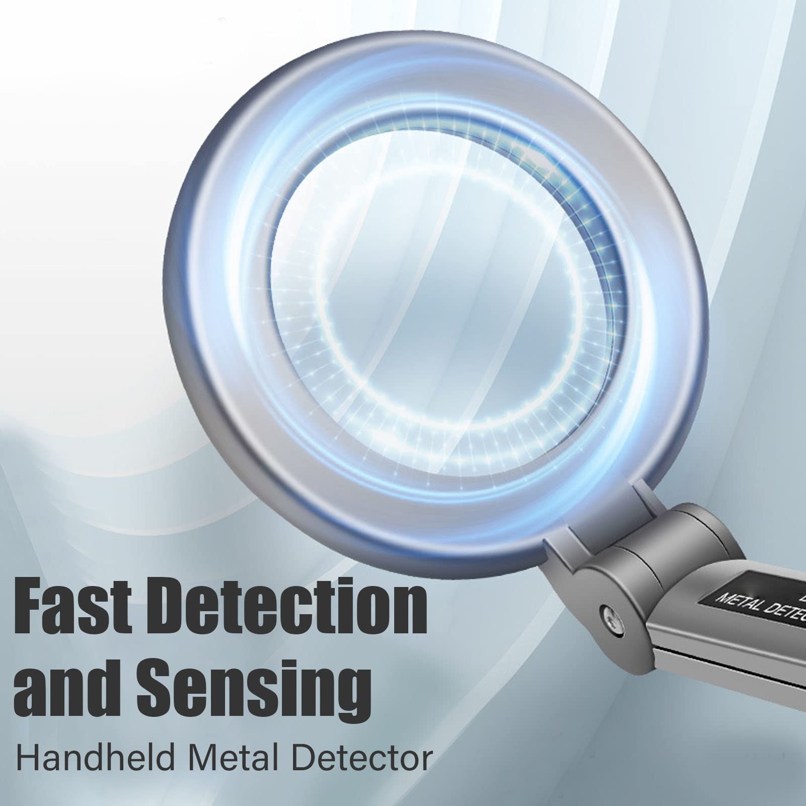 Hand Held Metal Detector, Portable High Sensitivity Metal Detector for Security Inspection Railway Airport Metro, 180° Head Rotation Metal Finder