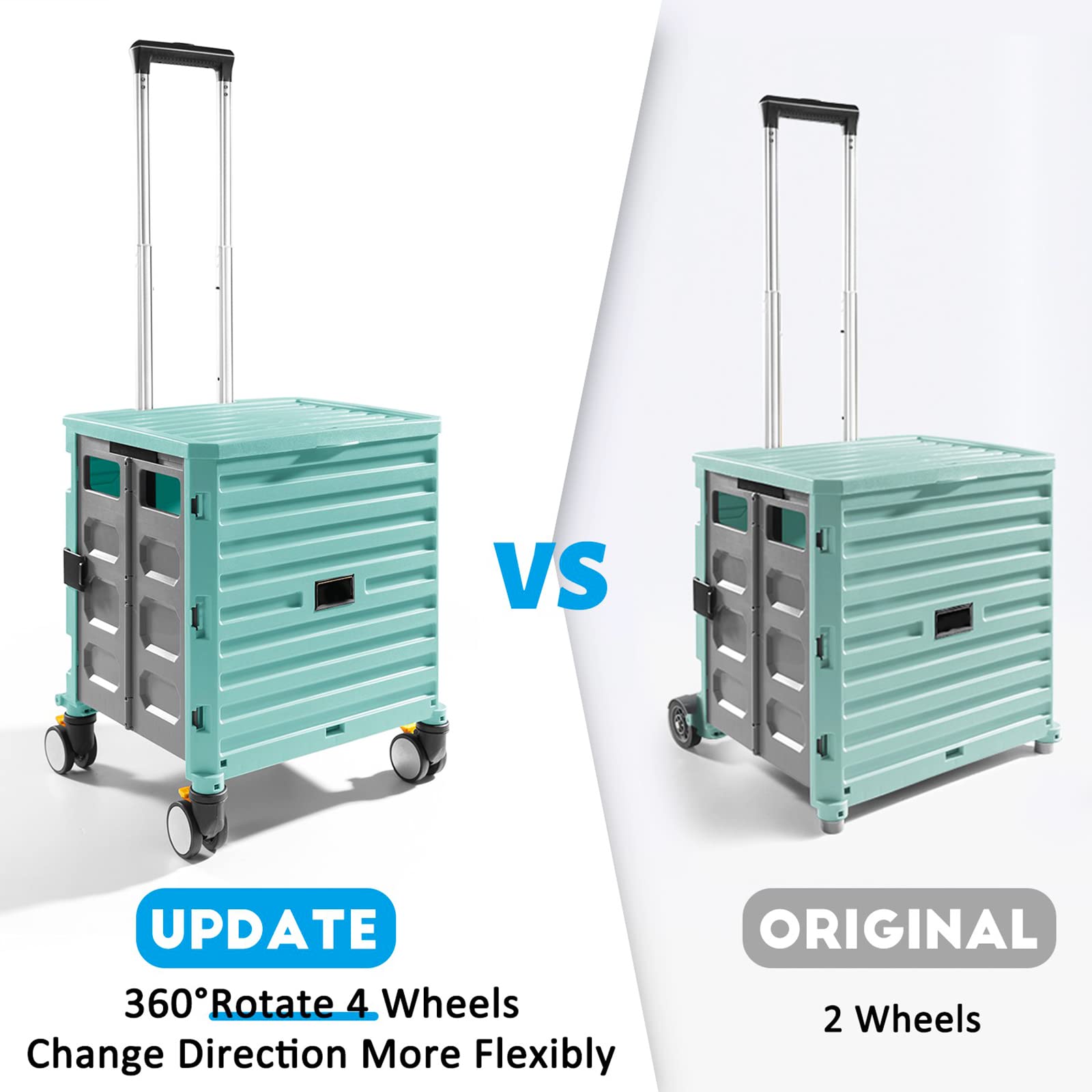 Buy Rolling File Cart for Teachers,Fodable Utility Cart,Rolling Crate