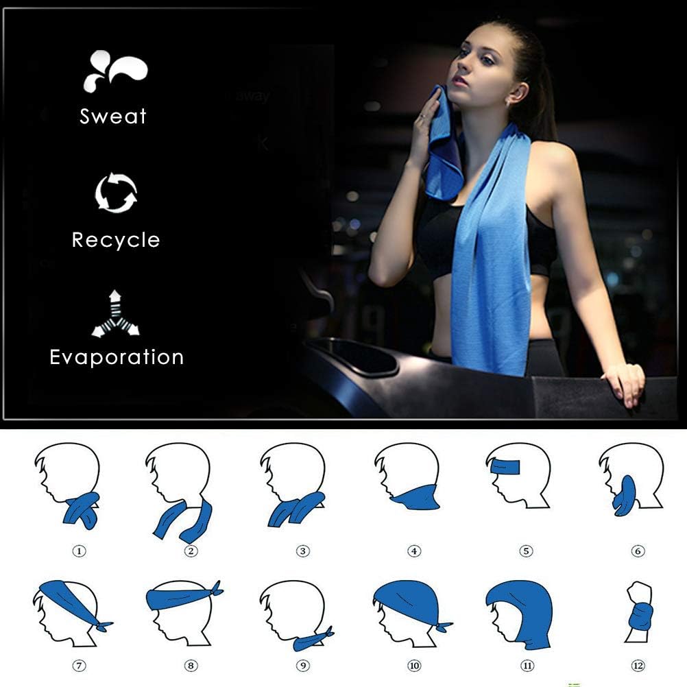 Cooling Towel, Ice Towel, Microfiber Cooling Towels for Neck and Face Athletes, Instant Cooling Chilly Towels -UPF 50+ Cooling Ice Towels for Sports, Workout, Fitness, Gym, Yoga, Camping