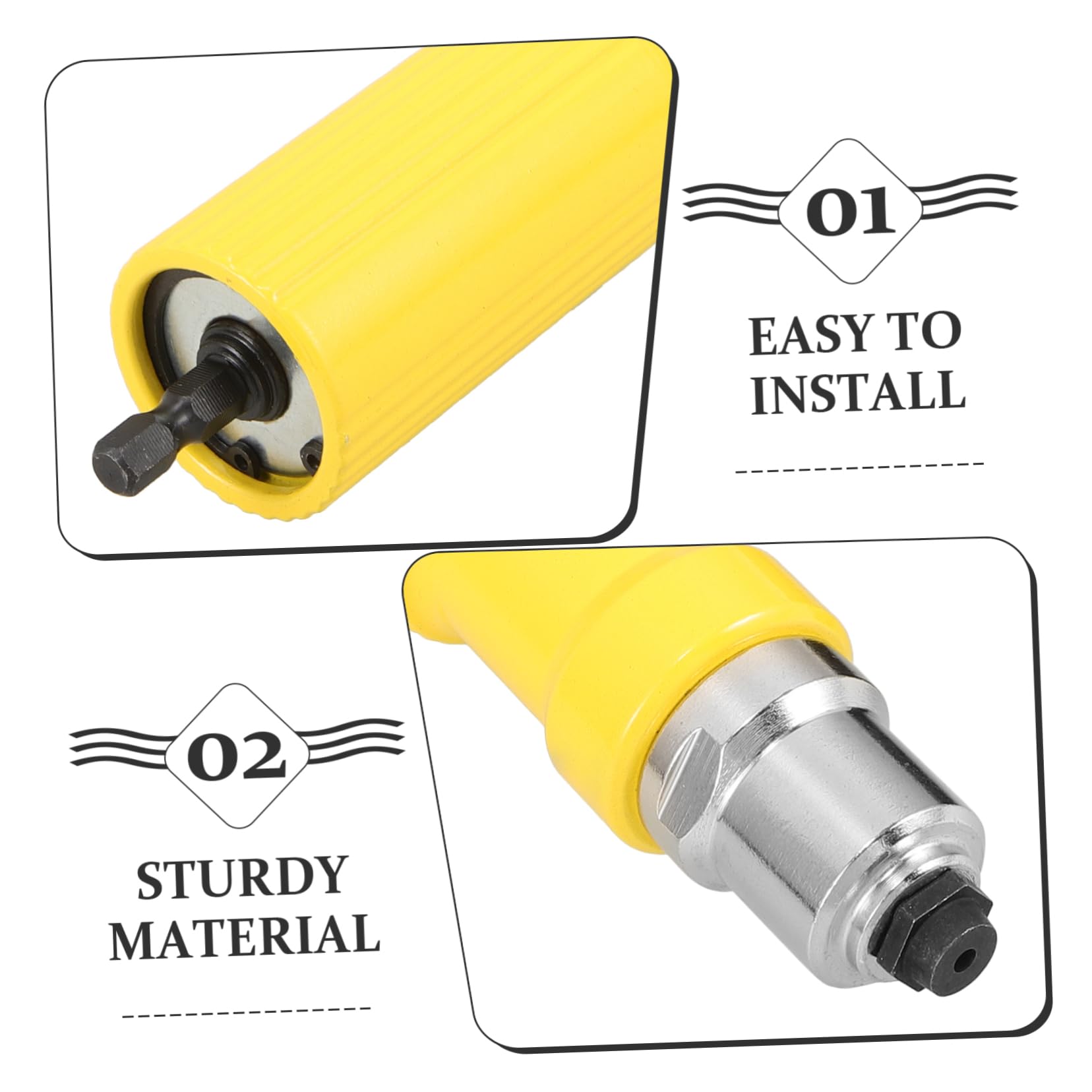Anneome 1set Adattatori Per Rivettatrice Elettrica Kit Accessori Per Trapano Cordless Rivettatura e Versatile Per Precisione