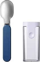 Mepal - Klapplöffel Ellipse - Wiederverwendbarer Löffel zum Mitnehmen - Klapplöffel für Joghurtbecher - Reisebesteck - Inklusive Aufbewahrungsetui - Edelstahl - Nordic Denim