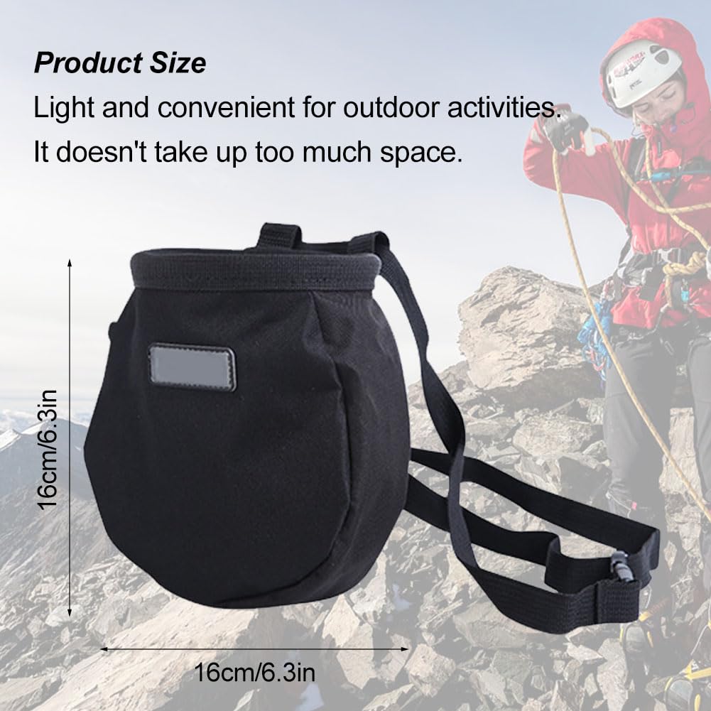 Bolsa de Magnesio para Escalada con Cinturón Ajustable - Chalk Bag para Aire Libre y Escalada Roca