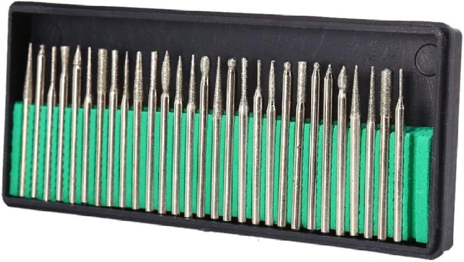 30PCS Mini Drill Bits Diamond Burs Grinding Wheel Abrasive Shank Wood Stone Engraving for Dremel Power Tools Accessories,as shown-picture-23
