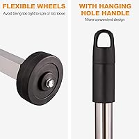 Vista 5 de Toolwiz Magnetic Pick Up Sweeper 17-inch Heavy Duty Magnet Pickup Lawn Sweeper Roofing Tools, 8.8 Lbs Yard Magnet with Telescoping Holder and Wheels