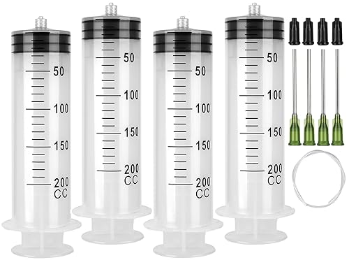 Miniatura 7 de Paquete de 4 jeringas de 34fl oz jeringa de plástico grande para laboratorios científicos medición de nutrientes riego relleno
