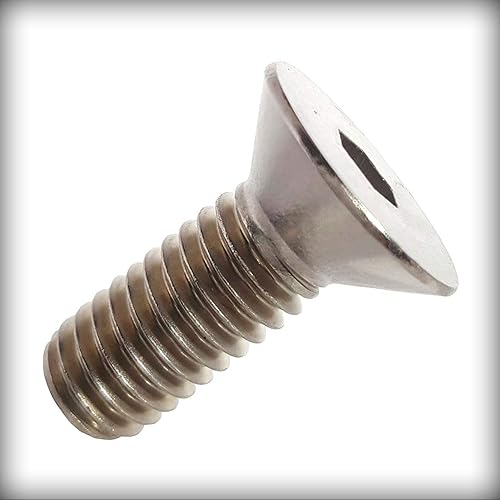 Pr-Merchant - Juego de tornillos de cabeza plana para máquina de atornillar (5/16-18 x 1-1/2 pulgadas, acero inoxidable, 25 unidades)