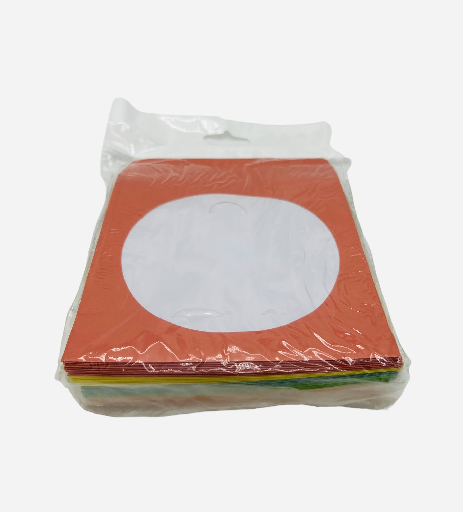 DragonTrading®, 100 custodie in carta colorata per CD e DVD, con finestrella e linguetta per la chiusura