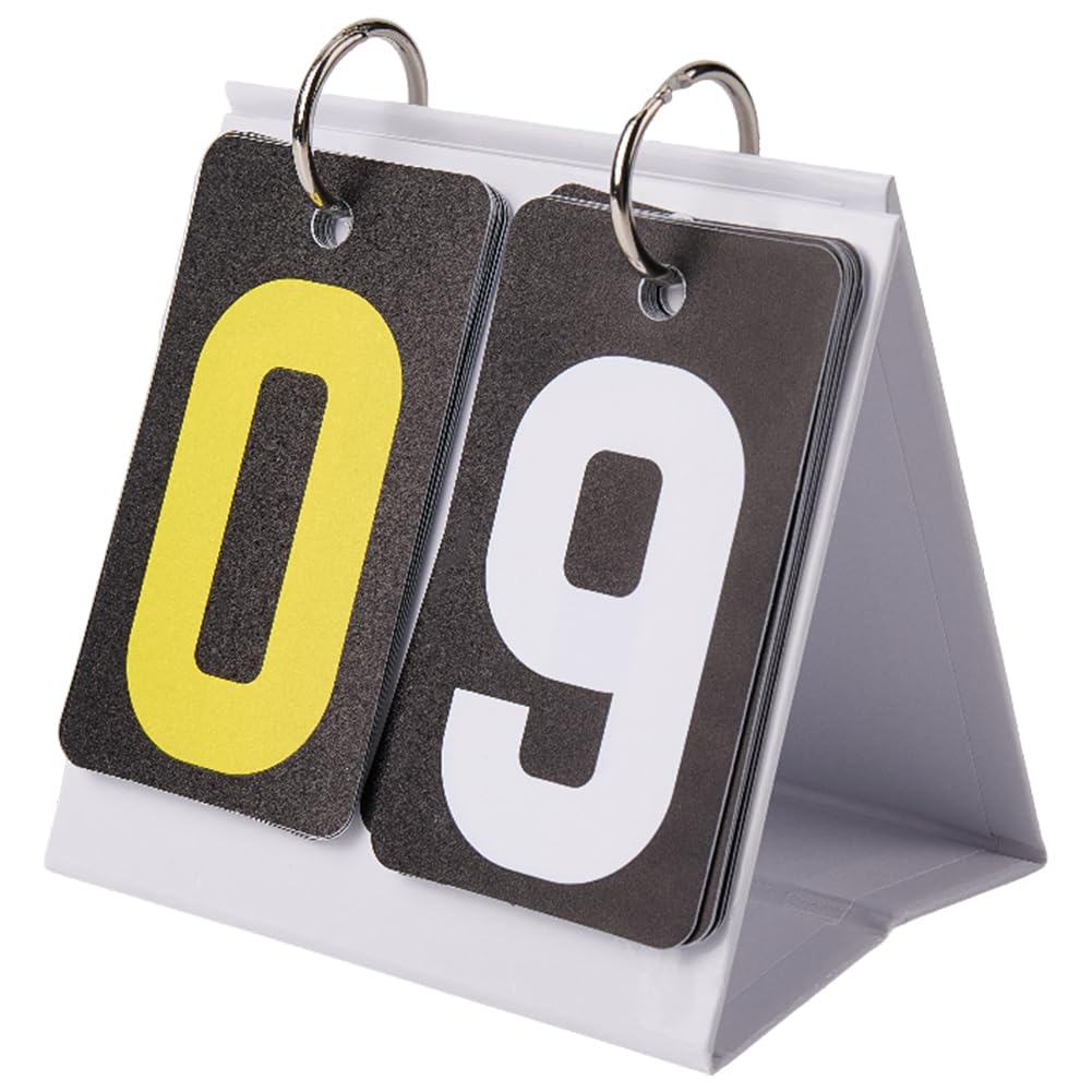 CREATCABIN Flip Scoreboard Small Scoreboard Score Keeper Table Top Scoreboard Flipper with Detachable Numbers for Basketball Tennis Badminton Volleyball Baseball Soccer for Competition 4x4 Inch