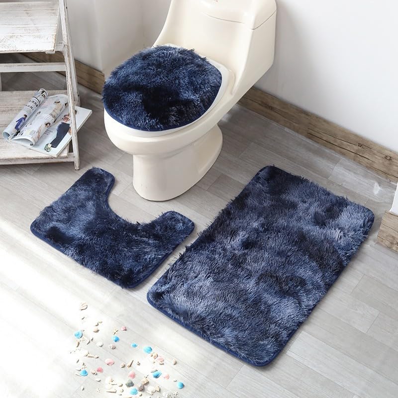 Ensemble de 3 tapis de toilette absorbant l'eau Xiao Hua tapis de bain pour douche