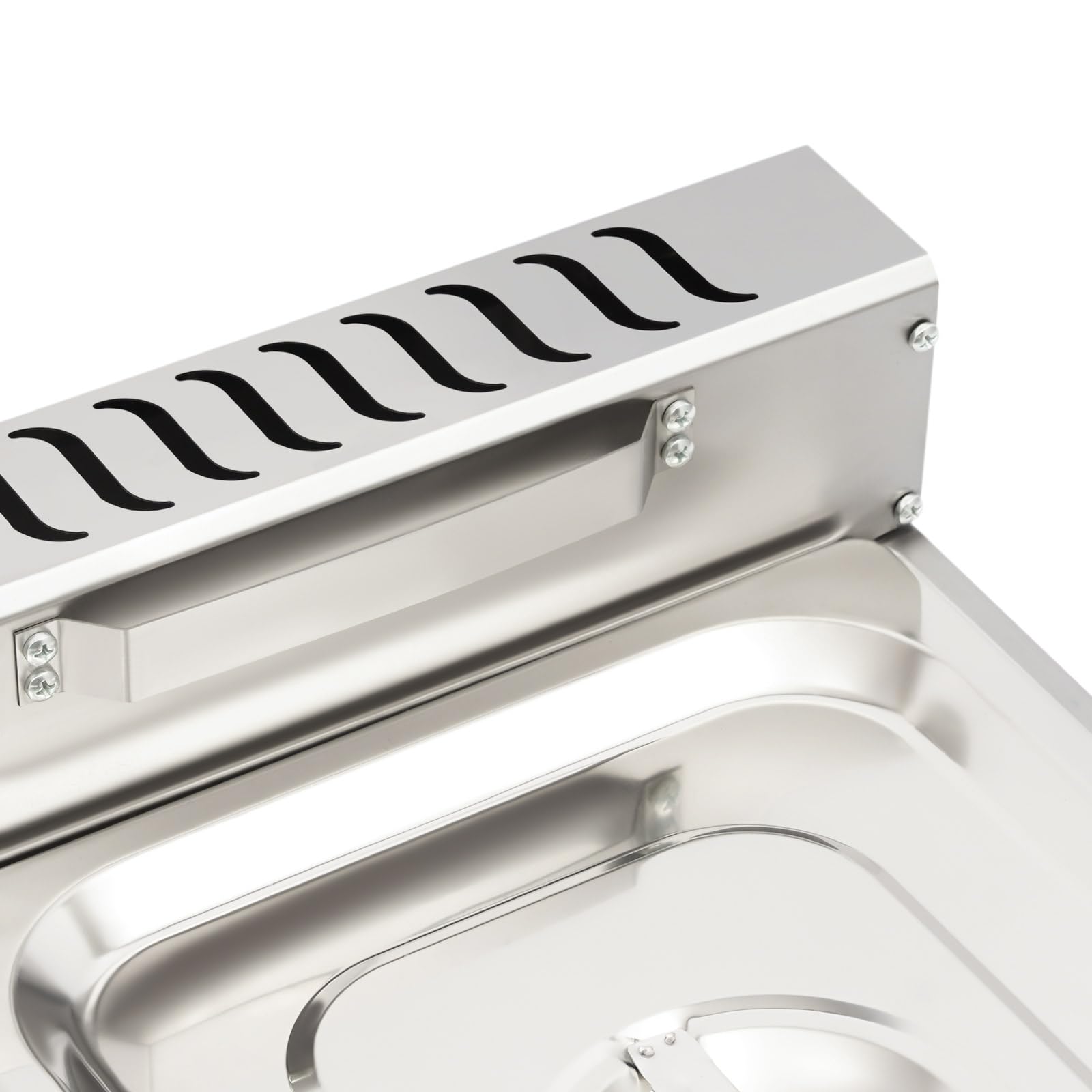 Friggitrice Professionale Doppia Vasca 12L, Friggitrice a Gas con 2 Bruciatori e Controllo Indipendente, Friggitrice per Ristorante Commerciale con Coperchi e Cestello Antiscottatura, Inox 430