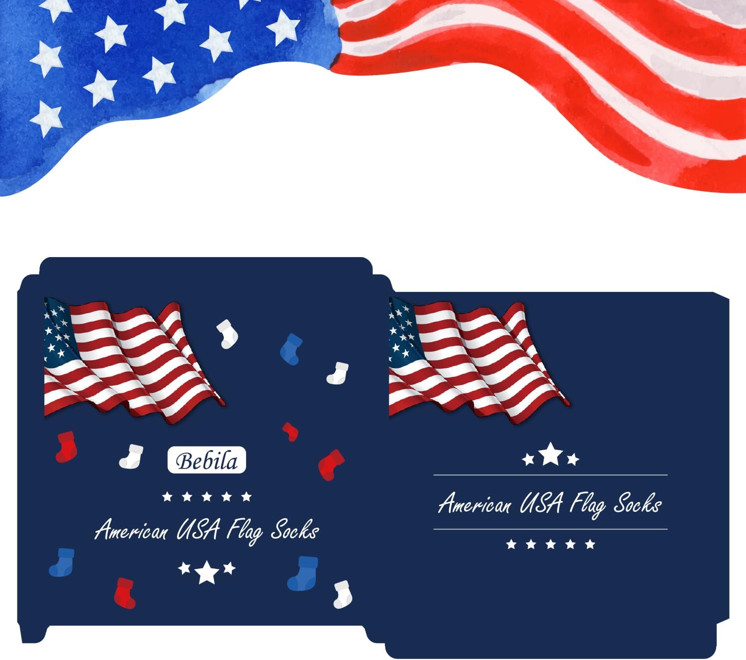 Bebila American Flag Socks For Men Women Funny 4th July Socks USA Patriotic Freedom Day Gifts Stocking Stuffers for Patriot