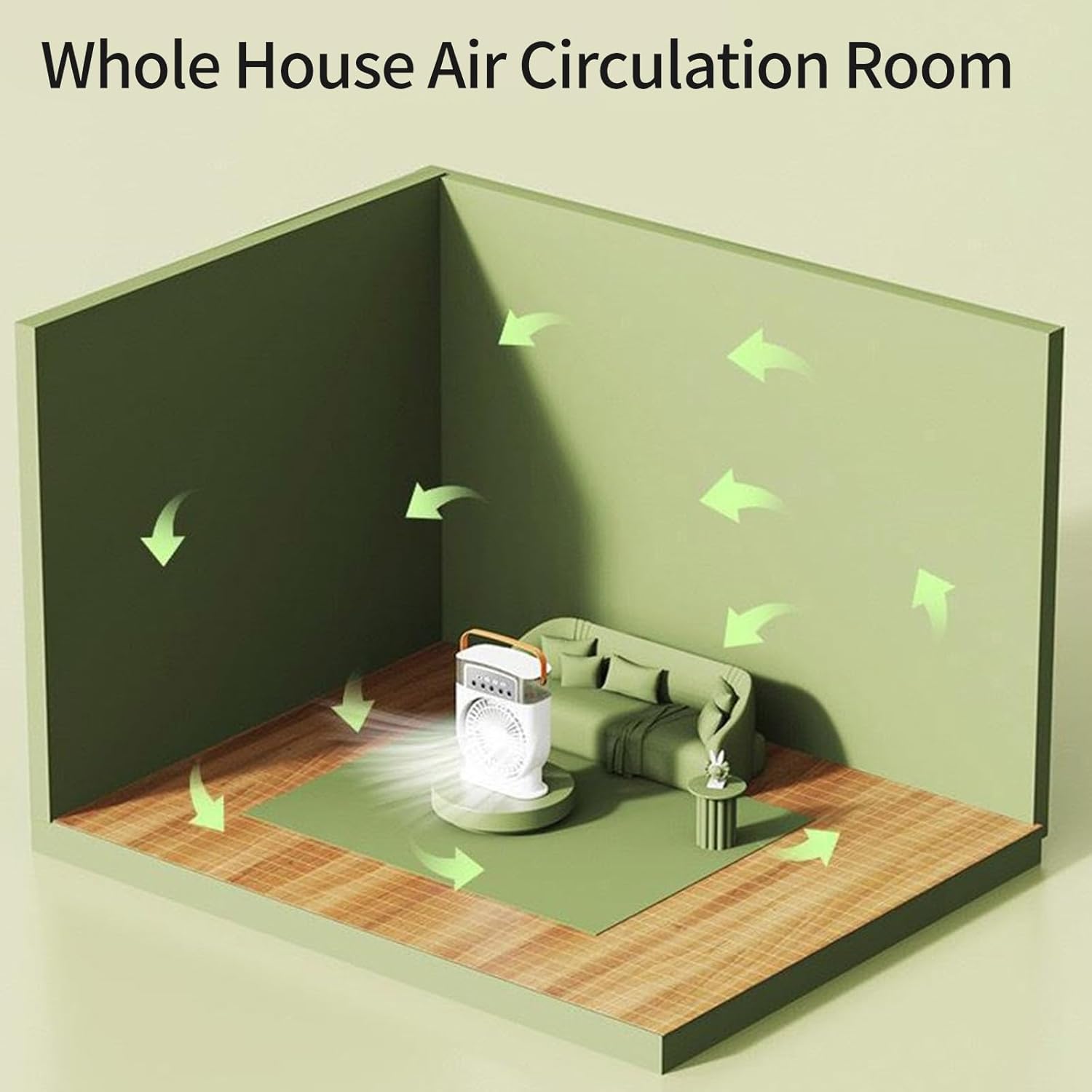 Multifuntional Air Cooling Fan Small Desktop Air Conditioning With 3 Speed Setting Suitable For Office Or Dorm Use Rapid Cooling Desktop Fan