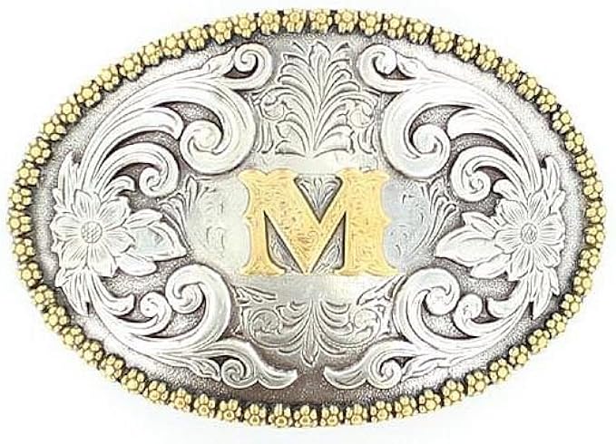 Initial Belt Buckle Silver
