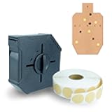 Target Pasters for Shooting Practice Cardboard, Tactical Belt Clip, Self Adhesive Target Stickers, 0.8 Inch Stickers for USPSA, IPSC, IDPA Shooting Training Range, 2000pcs Per Roll, Black