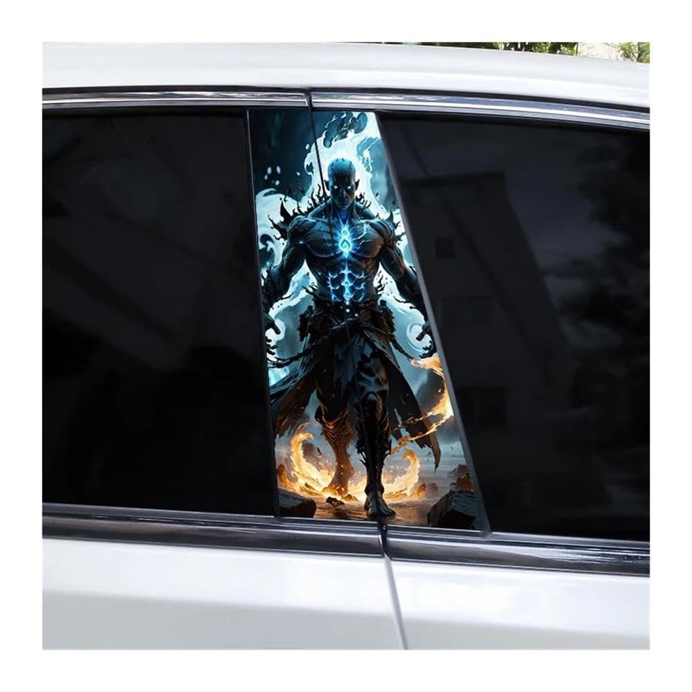 Body Parts 1pair Car Door Pillar Decals Skull Car B-Pillar Stickers DIY(D)