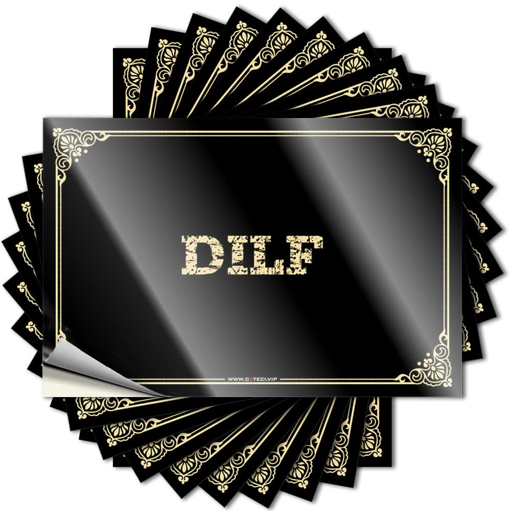 DILF Indie Decor Optical Illusion - Bumper Helmet Waterproof Decal(6X9CM)