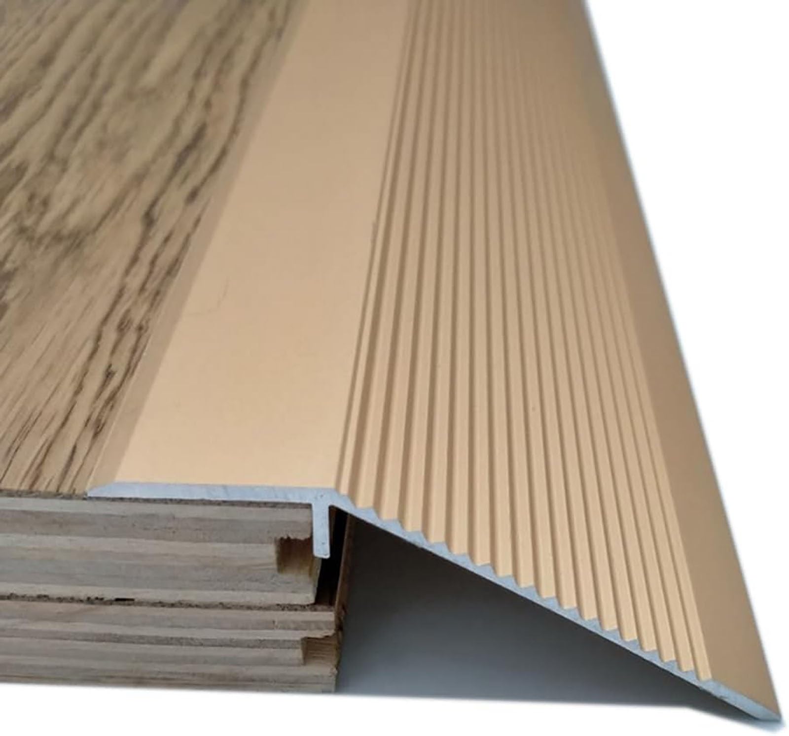 Reductor de entrada de aluminio portátil, tira de transición antideslizante para alfombras, madera, azulejos, carpeta de costuras para suelos