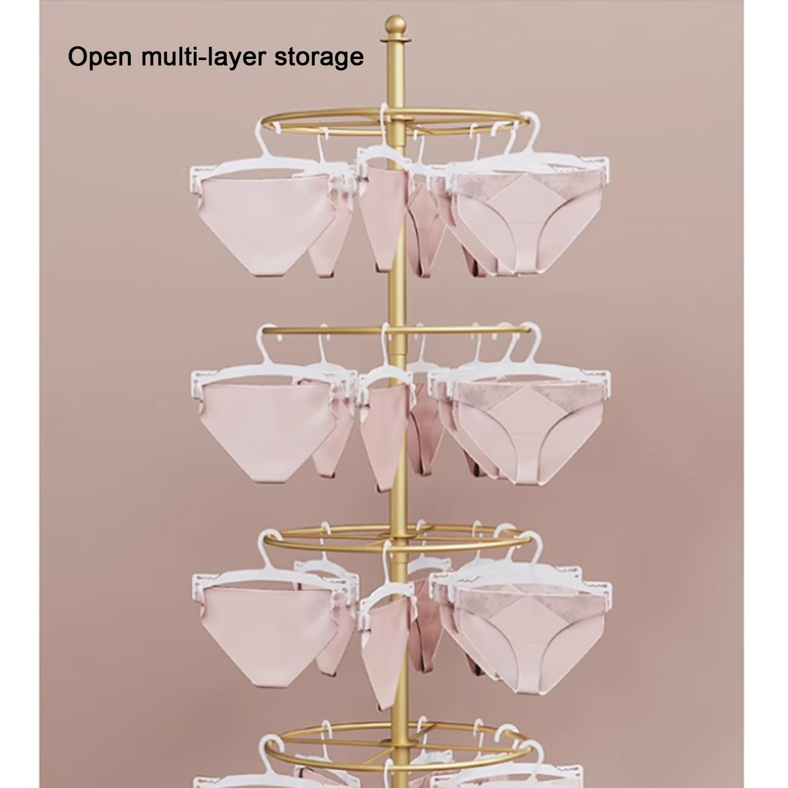 Espositore da Pavimento per Reggiseni e Biancheria Intima, scaffale Organizer per Slip e Pantaloncini con Contenitore, espositore per Calze e Costumi da Bagno per Negozi di abbigli