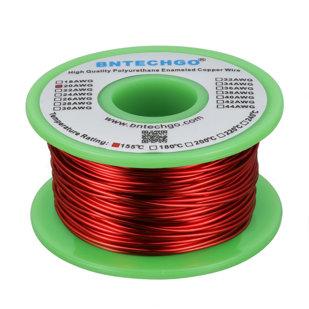 18 AWG Magnet Wire - Red Enameled Copper Wire -10