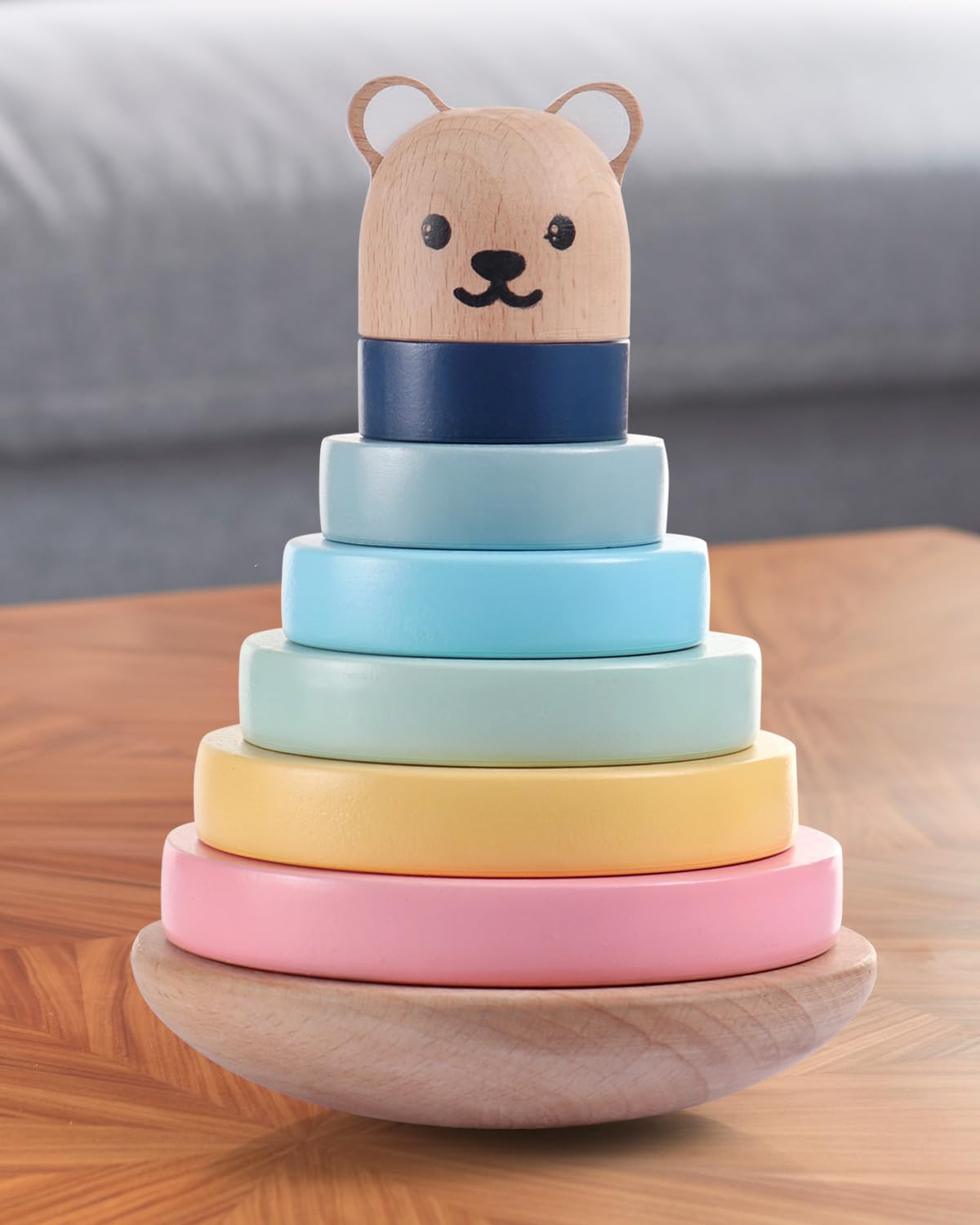 Bonfino 8 Pcs Premium Wooden Stacking Rings for Kids|Learning Toys to Develop Hand-Eye Coordination & Shape Recognition|Educational Stacking Toy for Toddler|BIS Certified| Birthday Gift for Boys/Girls (B0CY4T34V4) Amazon Price History, Amazon Price Tracker
