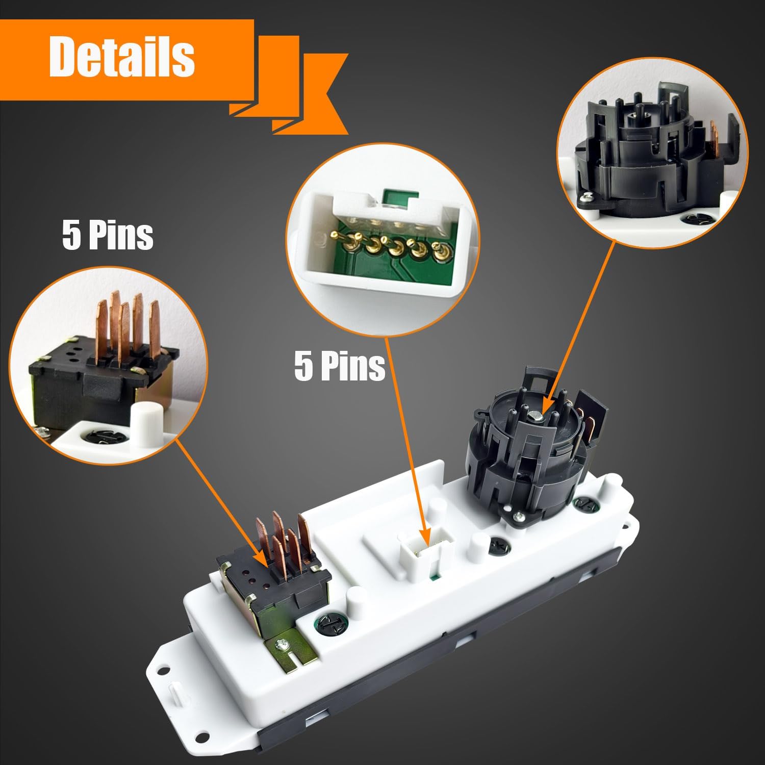 55037473AB A/C Climate Control Switch, HVAC A/C Heater Climate Control Panel with Blower Motor Switch Fit for 1999-2004 Jeep Wrangler & Jeep TJ Models Replaces OE# 55037473AA, 55037612AA, HS373