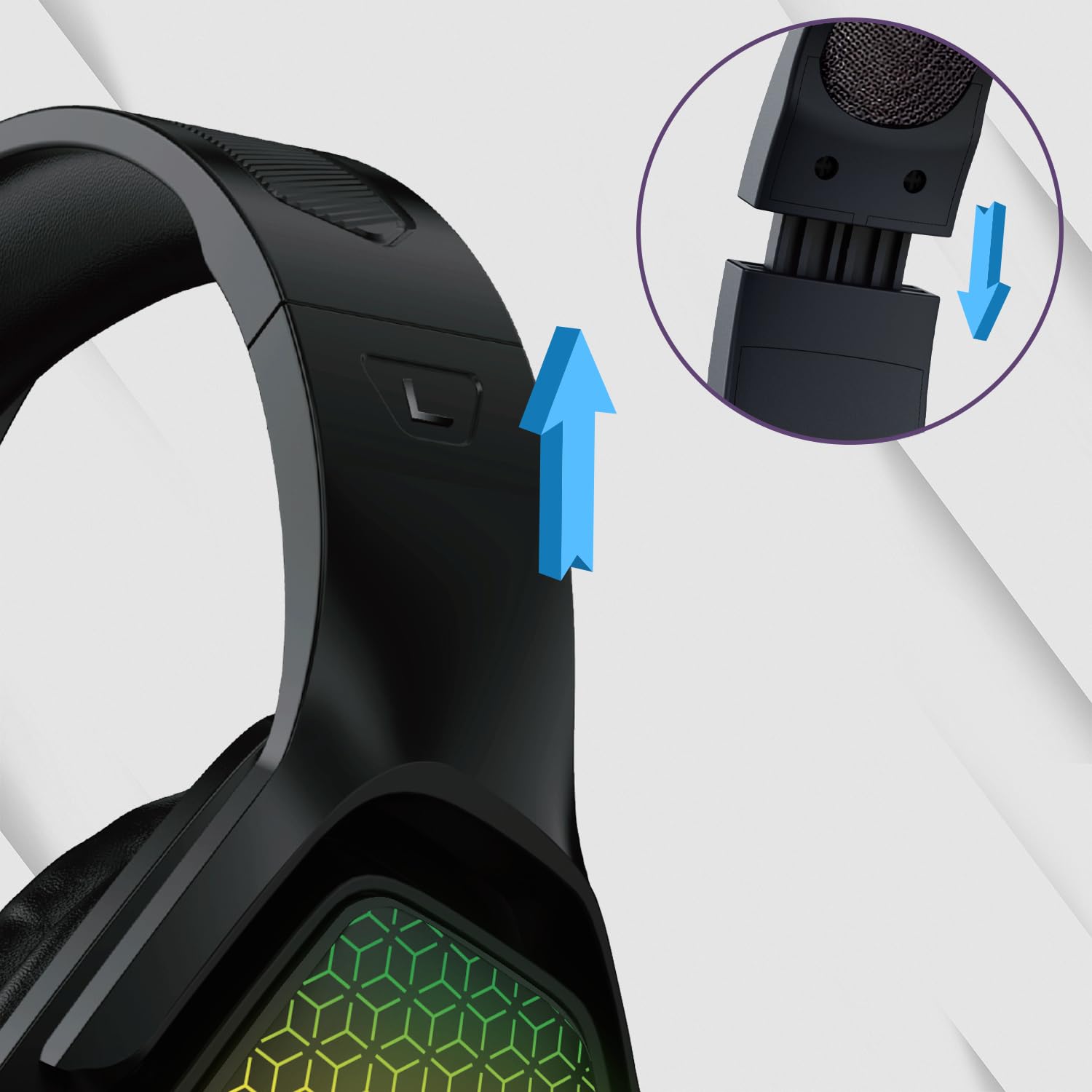 EMPIRE GAMING - H-3 Gamer RGB - do PS5, PS4, Xbox, Switch, PC, Mac, smartfonów, tabletów - Pilot - Dźwięk stereo o wysokiej rozdzielczości - Elastyczny mikrofon - czarny