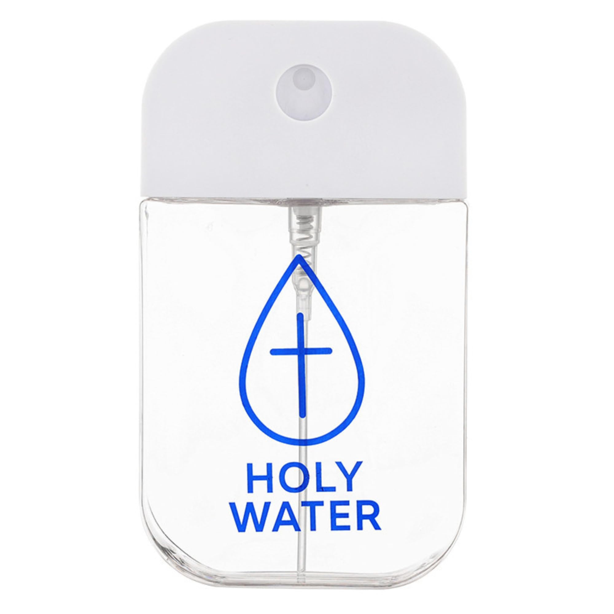 Holy Water Spray Bottle, Refillable 50 ml Travel Devotional Container | Moulded Materials, Spray Bottle Top, Slim Design for Easy Travel, Catholic Keepsake, 50mL, 4 Inches
