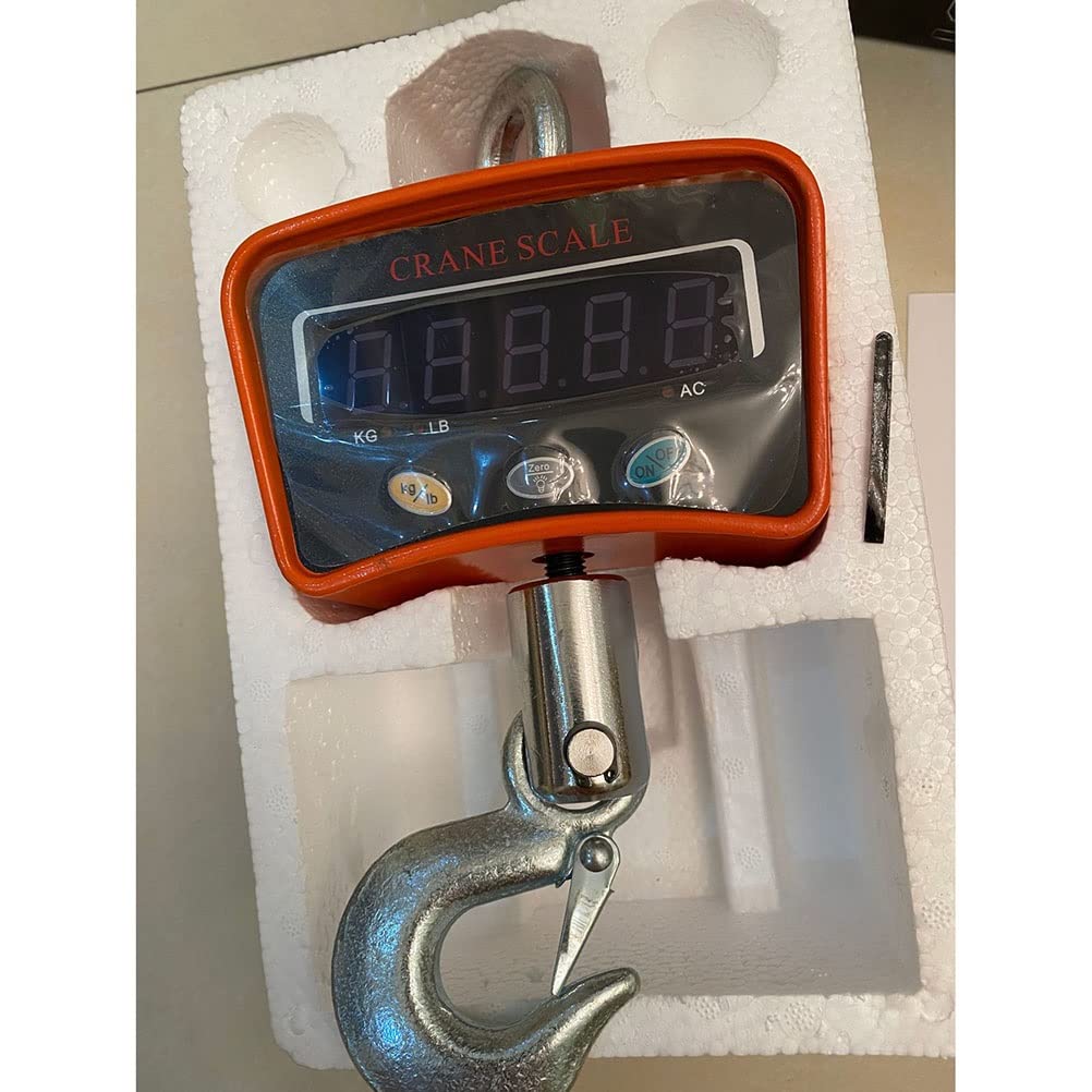 Pesa valigie Elettronica Resistente, Bilancia da Appendere per Bagagli industriali con Gancio, Ideale per Viaggi e spedizioni (Blu 500 kg)