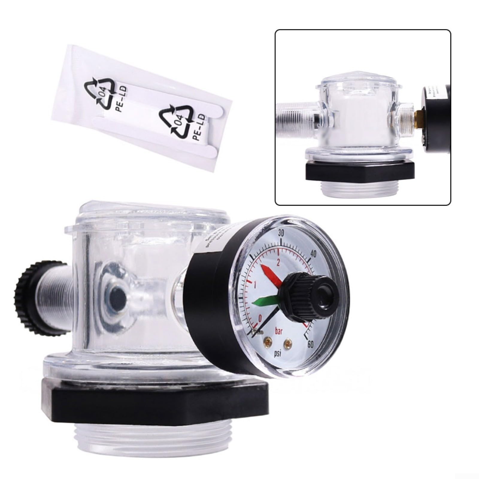Válvula de alivio de aire manual para TR100C TR140C para Triton II Pool Spa Filtro de liberación de presión con juntas tóricas y tuercas para un escape de aire eficiente