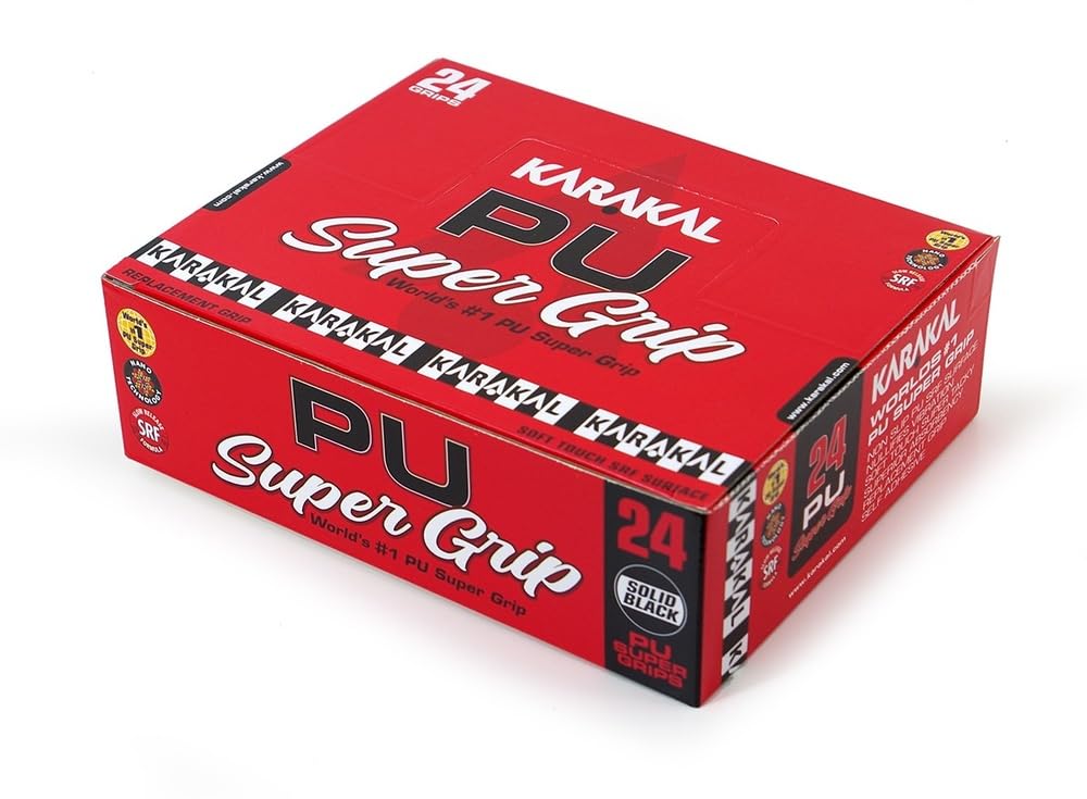 Karakal PU Super Grip schwarz Basis-Griffbänder - 24er Box