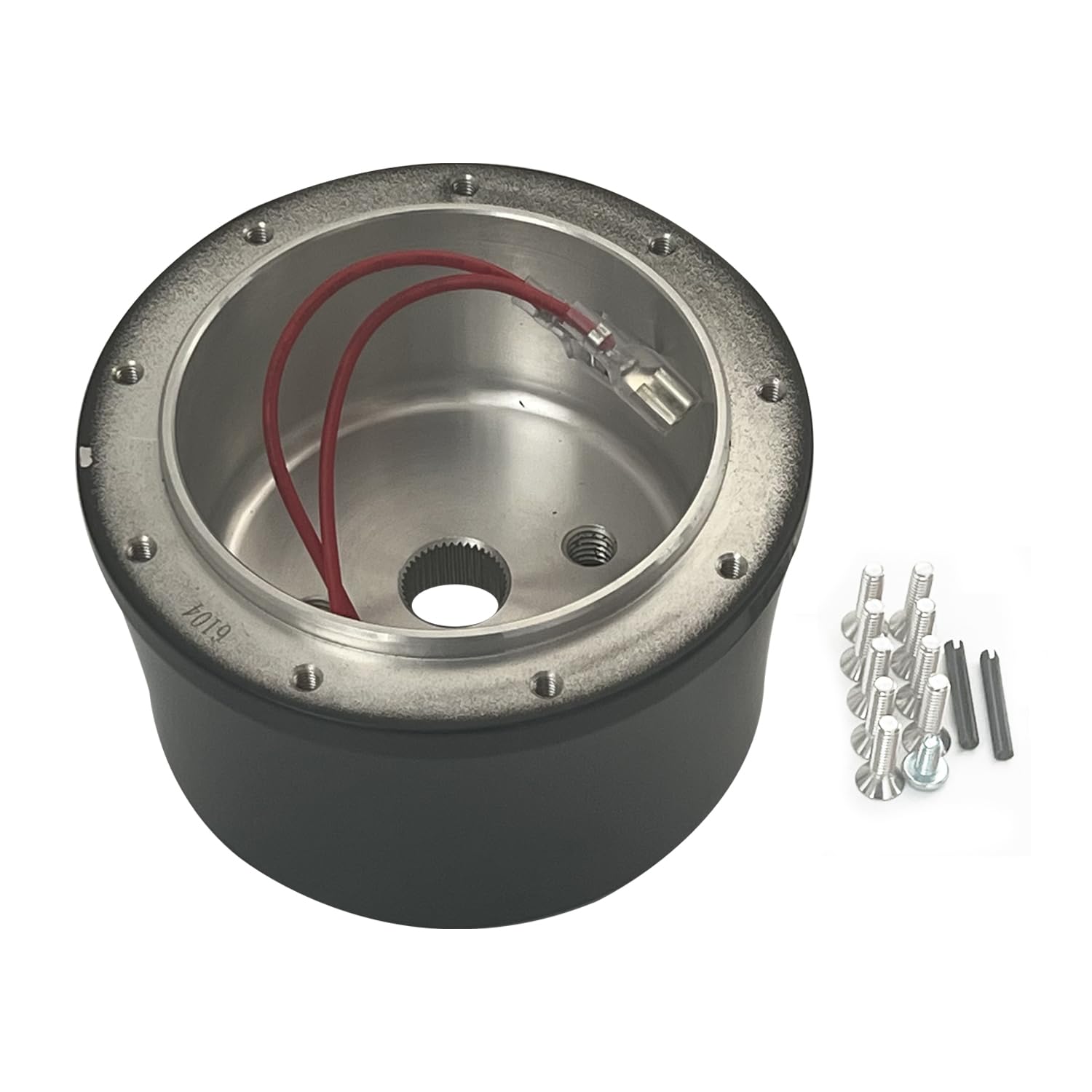 Flashpower 9 Bolt Steering Wheel Hub Adapter Black Compatible with Ford, Lincoln, Mercury