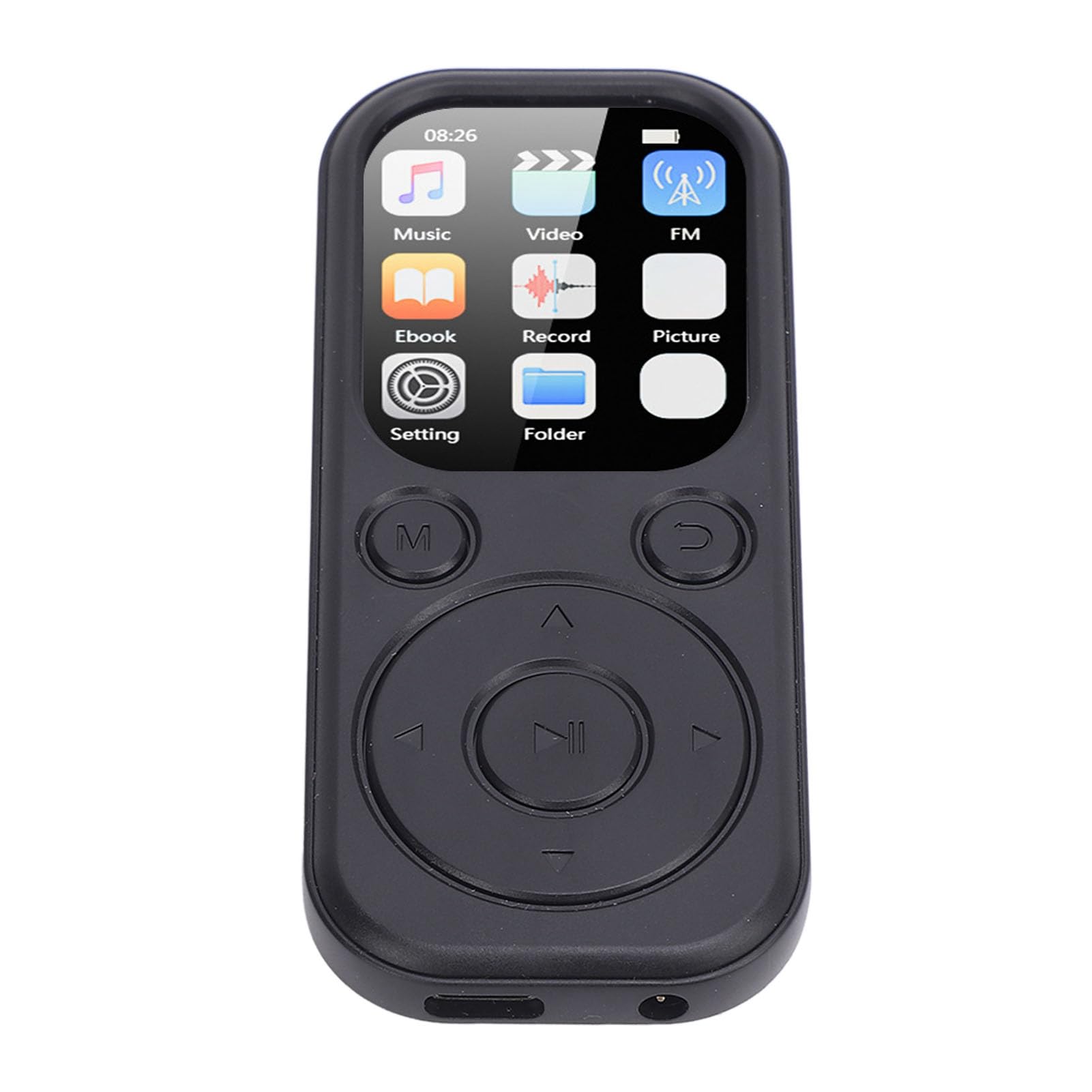 VBESTLIFE Lettore MP3 Bluetooth 5.4, Lettore Musicale Portatile con qualità HiFi, Supporta Scheda di Memoria da 128 GB, Schermo IPS da 2,01 Pollici, Riproduzione 48 Ore, FM (Con scheda di memoria 64G)