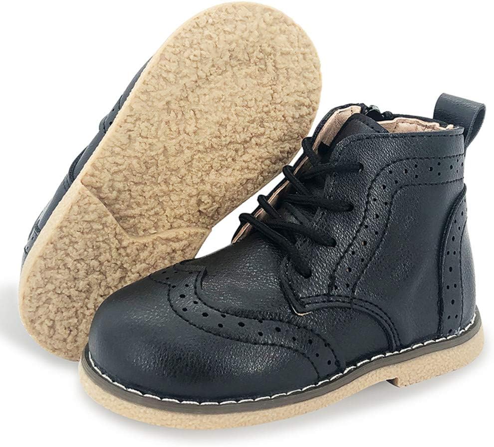 TIMATEGOToddler Boys Girls Hiking Boots Waterproof Non Slip Warm Winter Ankle Oxford Shoes Kids Rain Snow Boots(Toddler/Littler Kid)
