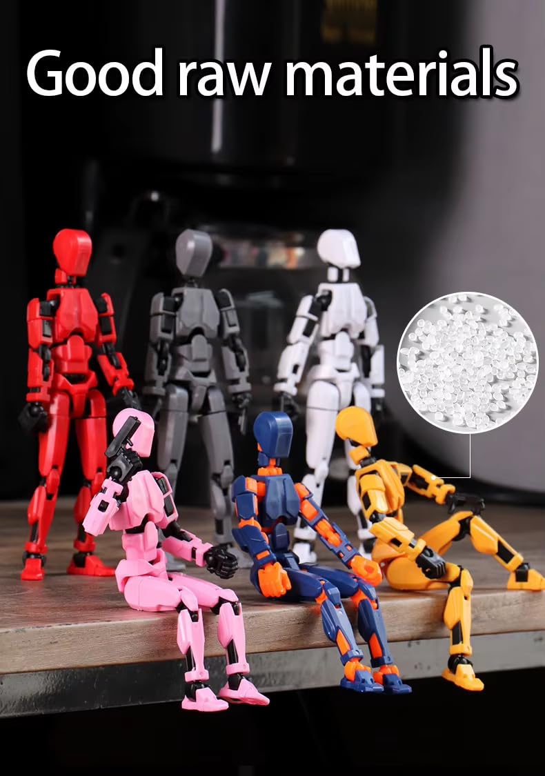 YOURKARTS.COM 3D Injection Humanoid Robot Toy BPA-Free Plastic Movable Action Figure | DIY Assembly Kit with Manual | Realistic Multi-Joint Movement for Gifting | car Accessories 2025 2