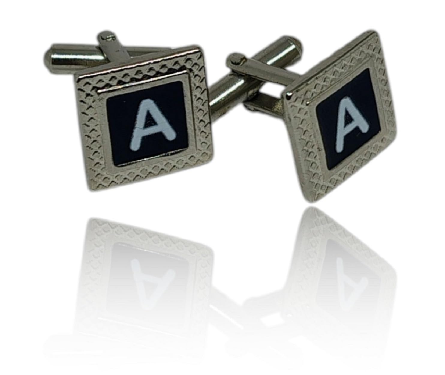 fashmade “where fashion is made” FashMade Square Initial Brass Cufflink for Men | T-Bar Toggle Design | Comes in Vacuum Velvet Pouch | Anti-Rust & Corrosion Resistant-picture-12