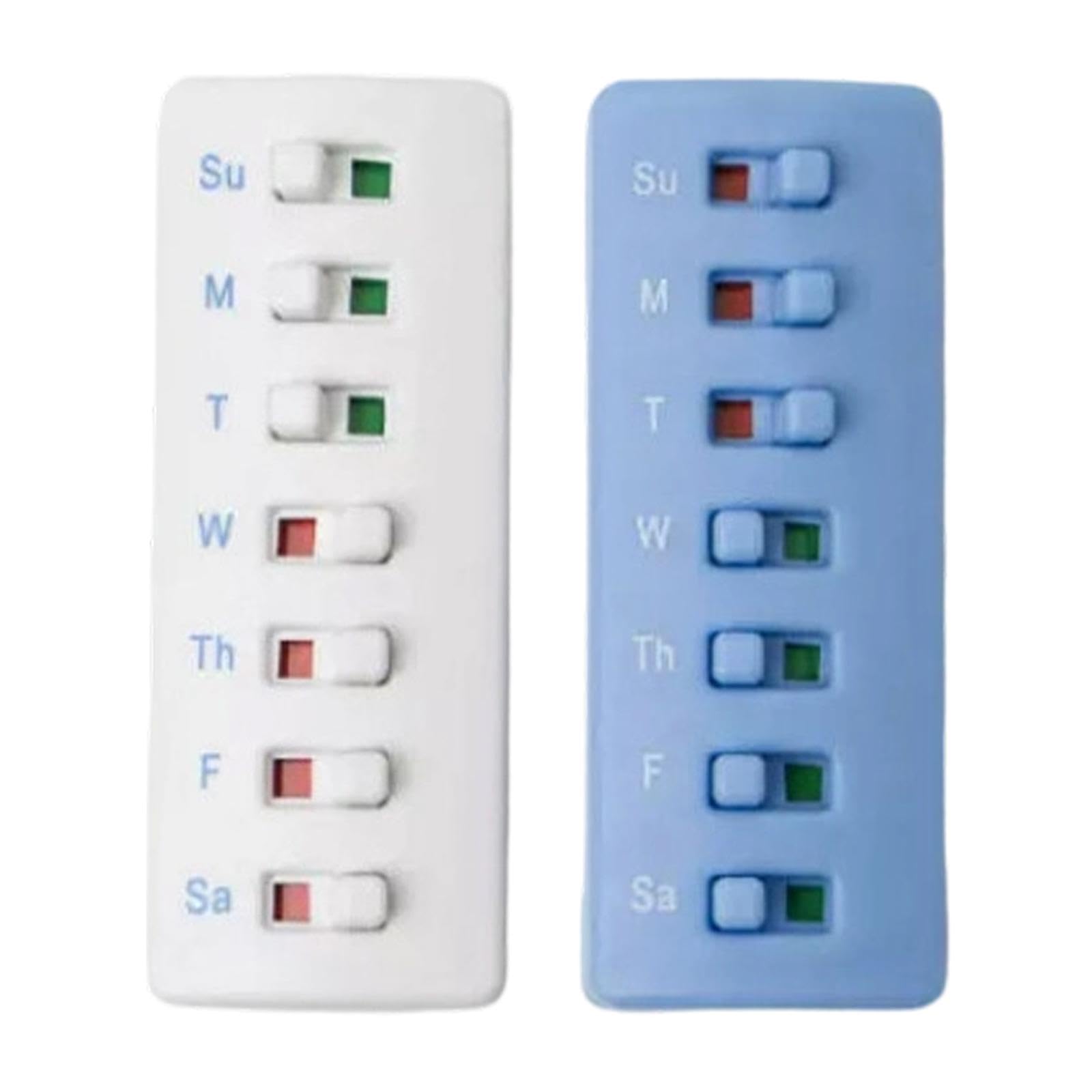 7 Day Memory Aid Compact Daily Medication Tracker for Fridge Work NightStand white-image-32