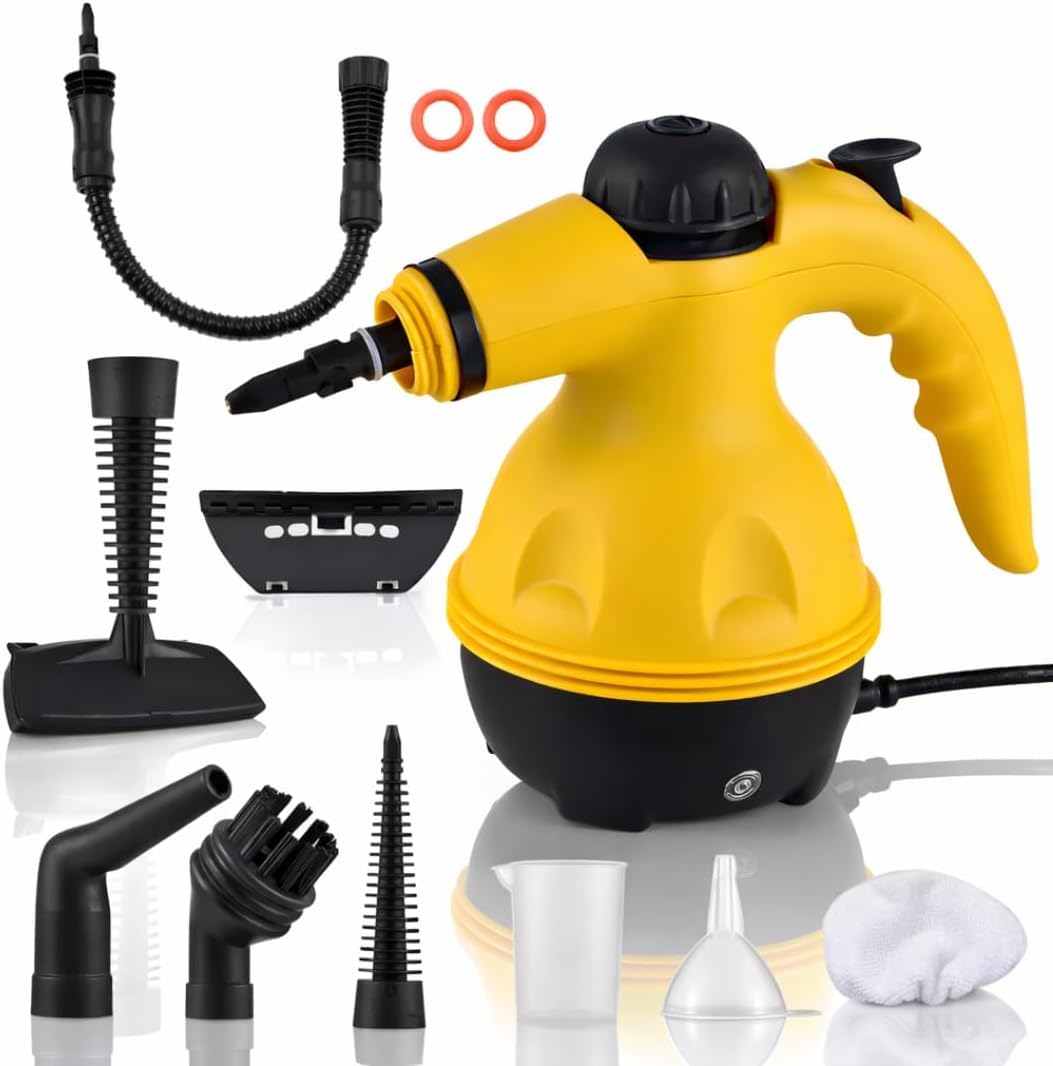 Portable Steam Cleaner,1000W High Pressure Fast Heating Multi-Purpose Steamer | Grout Floor Handheld Steam Cleaner - for Car Kitchen Upholstery Window Auto Dirt Grease Cleaning-picture-25