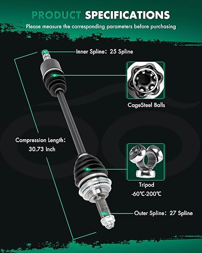 Miniatura 179 de SCITOO Eje CV Conjunto de eje delante izquierda derecha para Honda Odyssey 3.5L,para Honda Ridgeline 3.5L 2005-2014 60-1009