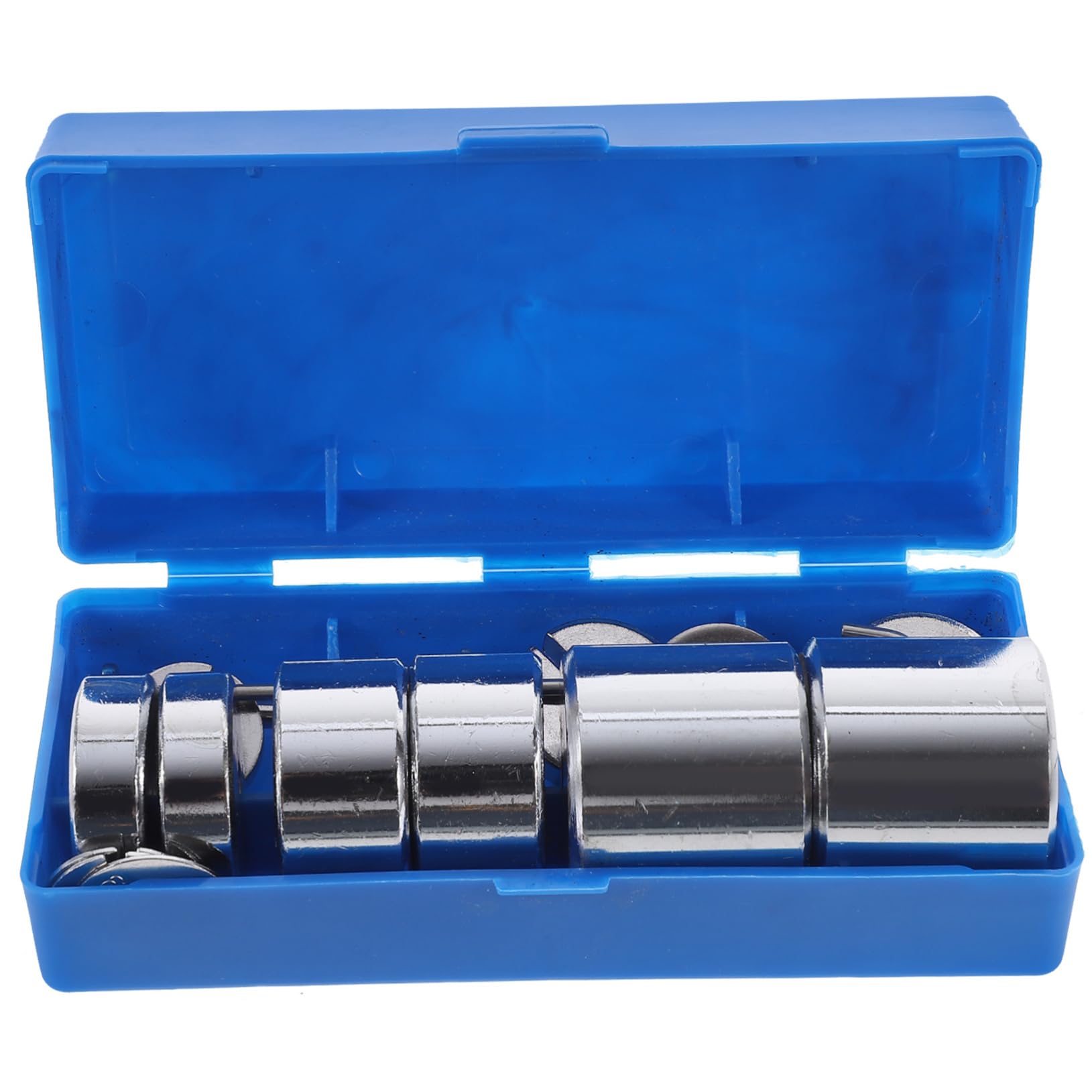 Ensemble de Masses à Fentes Métalliques 1 Set en Acier pour Laboratoire | 2 G à 100g, Crochet Inclus, Boîte de Rangement Fournie, Outil de Démonstration pour Force et Équilibre