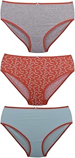 ملابس داخليه قصيرة بتصميم مصبوغ بالربط للنساء من كاميسي اسنشيالز (3 قطع)، مزيج القطن