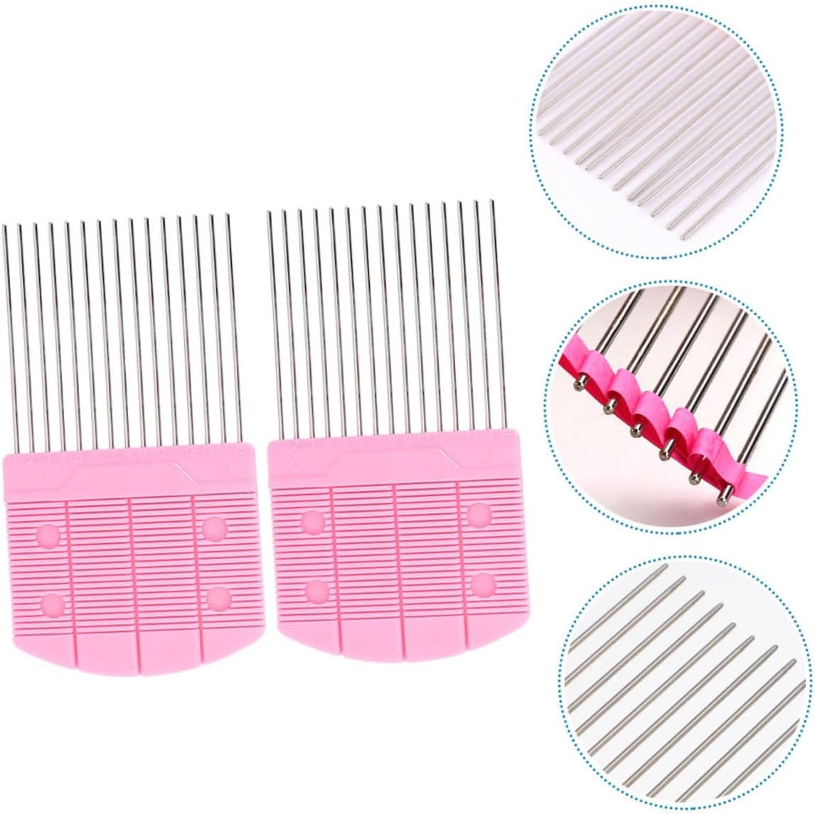 jojofuny 2pcs Paper Quilling Comb Tool Set for DIY Crafts Portable Quilling Weaving Tools Easy-to-Use Paper Rolling Comb