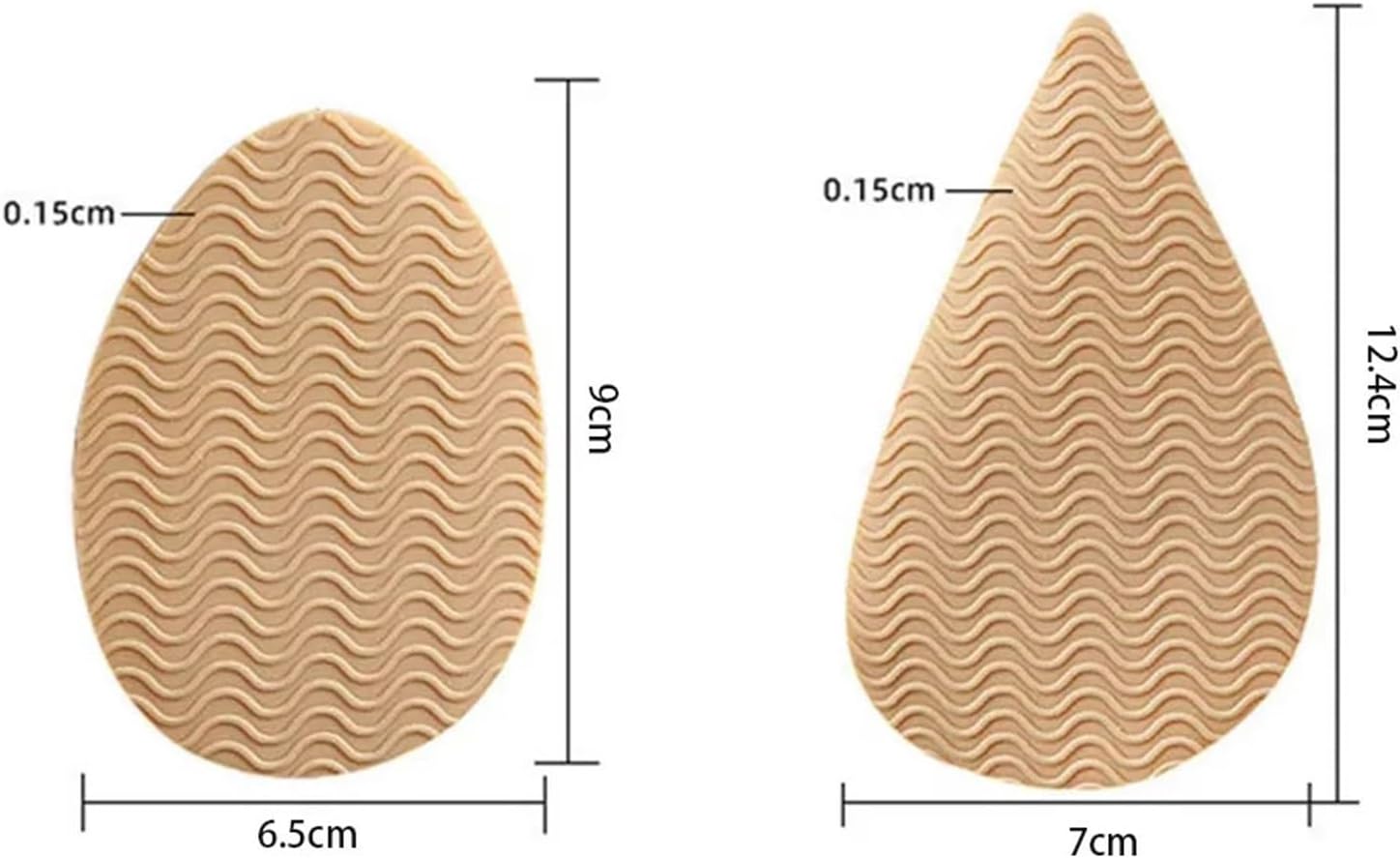 Anti Slip Shoe Grips 3Pairs Shoe Sole Protector Wear-Resistant Non-Slip Forefoot Shoes Mat Self-Adhesive Sole Protector