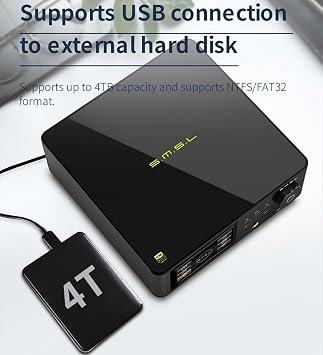 SMSL DP5se HiFi Network Music Player with ES903902M D/A chip, High Resolution Player with Remote Control