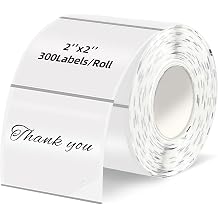 Starboling 2"x2"Transparent Square Thermal Labels,Self-Adhesive Thermal Sticker Printer Labels for Small Business,Address,Color Coding