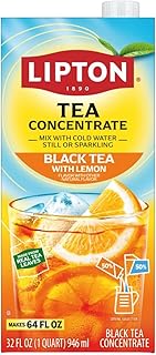 Lipton Black Tea with Lemon Flavored Tea Concentrate, 32 Fl Oz