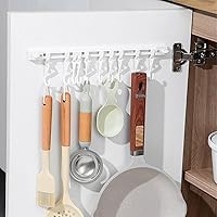 Vista 7 de Riel de Cortina Autoadhesivo para Techo o Pared Sin Taladro, Barra de Cortina 8FT/96 Pulgadas, Colgadores de Riel de Cortina Sin Daños, Para