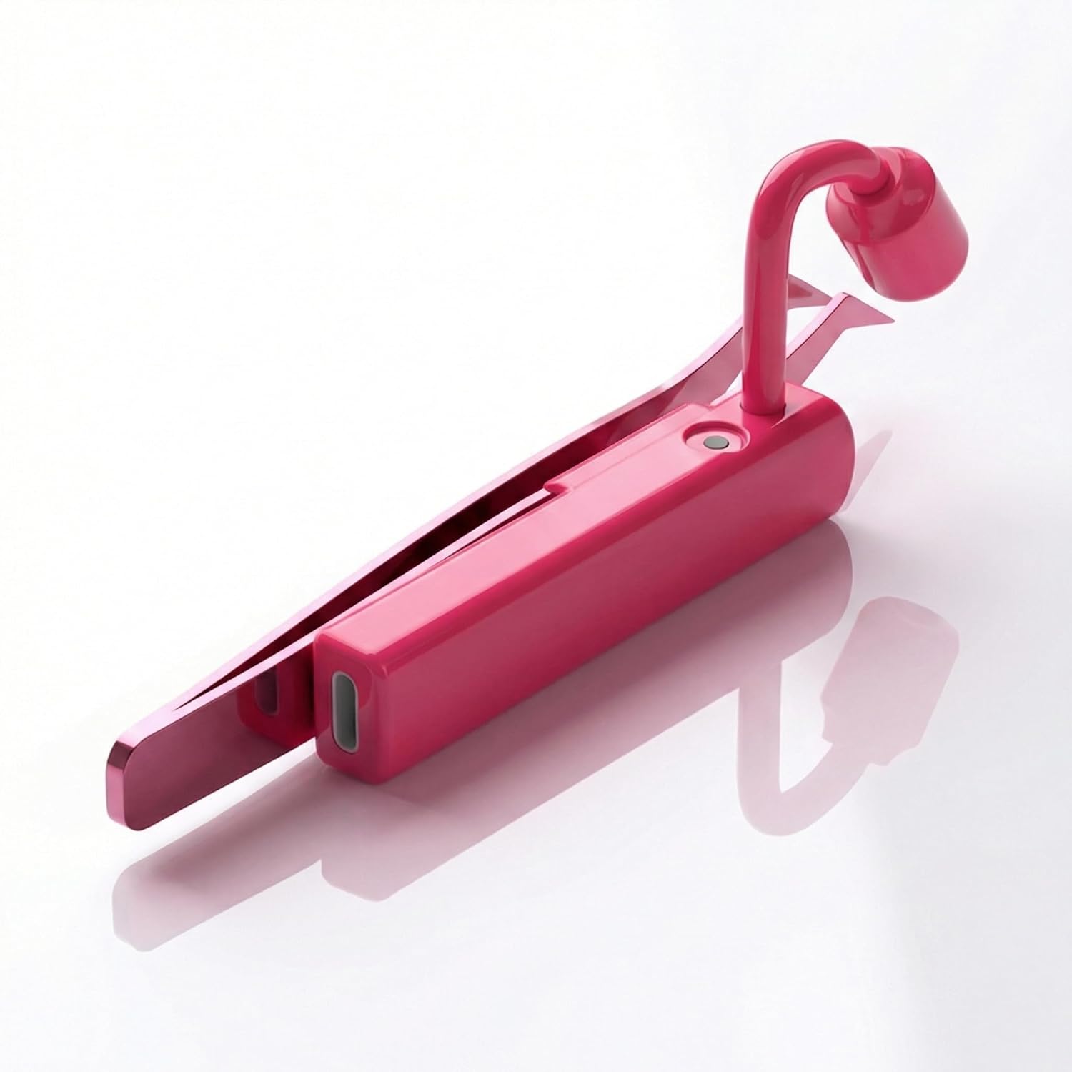 2-in-1 Mini UV Lash Light 180° Rotation Attachment for Tweezers - 1-2s Rapid Cure LED Lamp for Eyelash Extensions - Cordless, Lightweight (1 oz), Rechargeable - Eliminate Floor UV Lamps Hot Pink